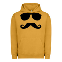 Pigment Peanut Butter moustache and sunglasses Urban Hoodie - artisFamous