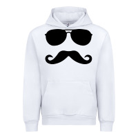 White moustache and sunglasses Urban Hoodie - artisFamous
