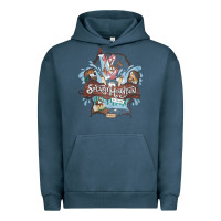 Pigment Midnight Navy Splash Mountain Urban Hoodie - artisFamous
