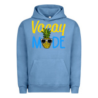 Pigment Pebble Blue vacay mode shirt pineapple Urban Hoodie - artisFamous