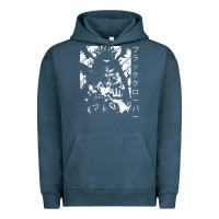 Pigment Midnight Navy vintage japanese anime Urban Hoodie - artisFamous