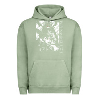 Pigment Oil Green vintage japanese anime Urban Hoodie - artisFamous