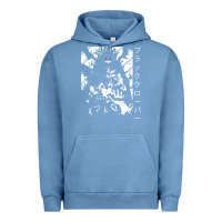 Pigment Pebble Blue vintage japanese anime Urban Hoodie - artisFamous