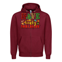 Burgundy have a lovely holiday with gloves Zipper Hoodie - AdoDesignShop