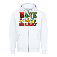 White have a lovely holiday with gloves Zipper Hoodie - AdoDesignShop