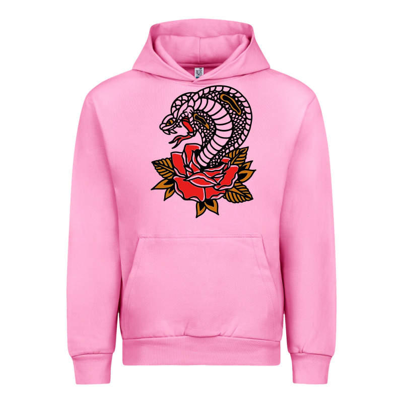 The King Cobra Snake And Rose Urban Hoodie by artisFamous | Teevron