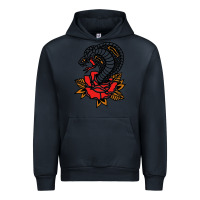 Navy the king cobra snake and rose Urban Hoodie - artisFamous