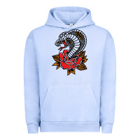 Pigment Grape Ice the king cobra snake and rose Urban Hoodie - artisFamous