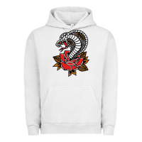 Pigment Lunar Rock the king cobra snake and rose Urban Hoodie - artisFamous