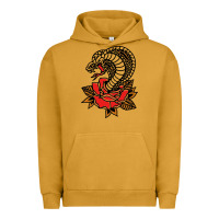 Pigment Peanut Butter the king cobra snake and rose Urban Hoodie - artisFamous