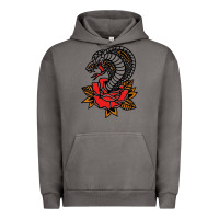 Pigment Tornado the king cobra snake and rose Urban Hoodie - artisFamous