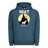 Pigment Midnight Navy big thunder mountain goat Urban Hoodie - artisFamous