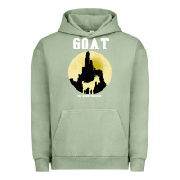 Pigment Oil Green big thunder mountain goat Urban Hoodie - artisFamous