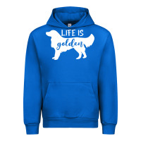 Cobalt golden retriever - life is golden white Urban Hoodie - artisFamous