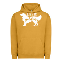 Pigment Peanut Butter golden retriever - life is golden white Urban Hoodie - artisFamous