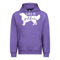 Tulip golden retriever - life is golden white Urban Hoodie - artisFamous