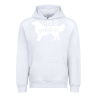 White golden retriever - life is golden white Urban Hoodie - artisFamous