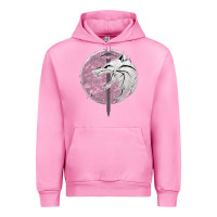 Fuchsia Pink Witcher Wolf Urban Hoodie - artisFamous