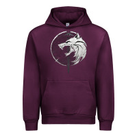 Mauve Wine Witcher Wolf Urban Hoodie - artisFamous