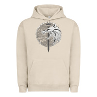 Pigment French Oak Witcher Wolf Urban Hoodie - artisFamous