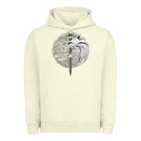 Pigment Pistachio Witcher Wolf Urban Hoodie - artisFamous