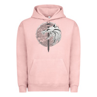 Pigment Salmon Witcher Wolf Urban Hoodie - artisFamous