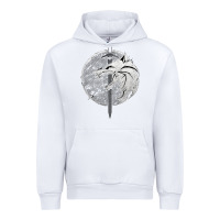 White Witcher Wolf Urban Hoodie - artisFamous