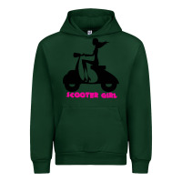 Forest Green scooter girl Urban Hoodie - artisFamous