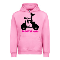 Fuchsia Pink scooter girl Urban Hoodie - artisFamous