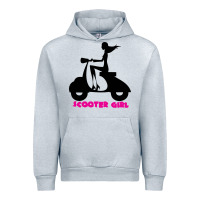 Heather Grey scooter girl Urban Hoodie - artisFamous