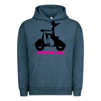 Pigment Midnight Navy scooter girl Urban Hoodie - artisFamous