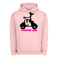 Pigment Salmon scooter girl Urban Hoodie - artisFamous