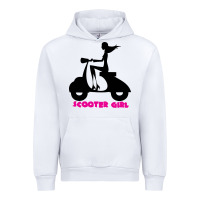 White scooter girl Urban Hoodie - artisFamous