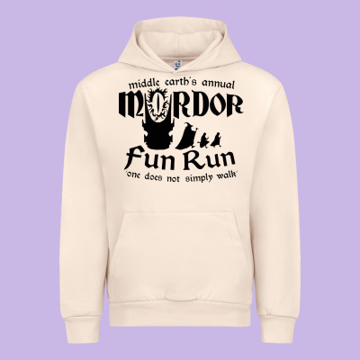 Mordor Fun Run Urban Hoodie Designed By Artisfamous