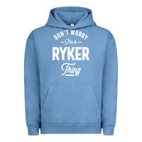 Pigment Pebble Blue Ryker Personalized Name Birthday Gift Urban Hoodie - artisFamous