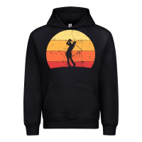 Black Vintage Retro Golf | Golfers Urban Hoodie - artisFamous