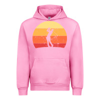 Fuchsia Pink Vintage Retro Golf | Golfers Urban Hoodie - artisFamous