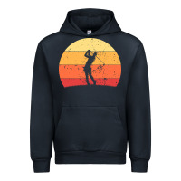 Navy Vintage Retro Golf | Golfers Urban Hoodie - artisFamous