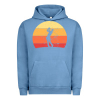 Pigment Pebble Blue Vintage Retro Golf | Golfers Urban Hoodie - artisFamous