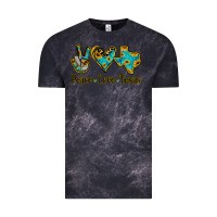 Cloud Black Peace Love Texas Vintage Tee - Jasminsmagicworld