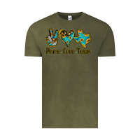 Vintage Olive Peace Love Texas Vintage Tee - Jasminsmagicworld