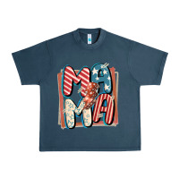 Midnight Navy 4th of July mama with lightning bolt Urban Heavy Tee - FaDigitalArtStudio