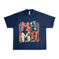Navy 4th of July mama with lightning bolt Urban Heavy Tee - FaDigitalArtStudio