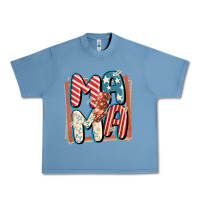 Pebble Blue 4th of July mama with lightning bolt Urban Heavy Tee - FaDigitalArtStudio