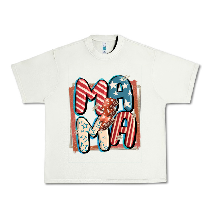4th Of July Mama With Lightning Bolt Urban Heavy Tee by FaDigitalArtStudio | Teevron
