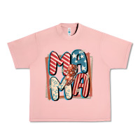 Salmon 4th of July mama with lightning bolt Urban Heavy Tee - FaDigitalArtStudio