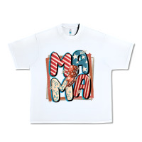 White 4th of July mama with lightning bolt Urban Heavy Tee - FaDigitalArtStudio