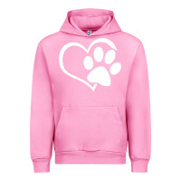 Fuchsia Pink dog dad mom puppy shirt love dogs paw print heart women men  shirt Urban Hoodie - artisFamous