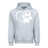 Heather Grey dog dad mom puppy shirt love dogs paw print heart women men  shirt Urban Hoodie - artisFamous