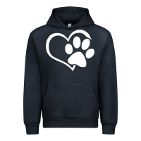 Navy dog dad mom puppy shirt love dogs paw print heart women men  shirt Urban Hoodie - artisFamous